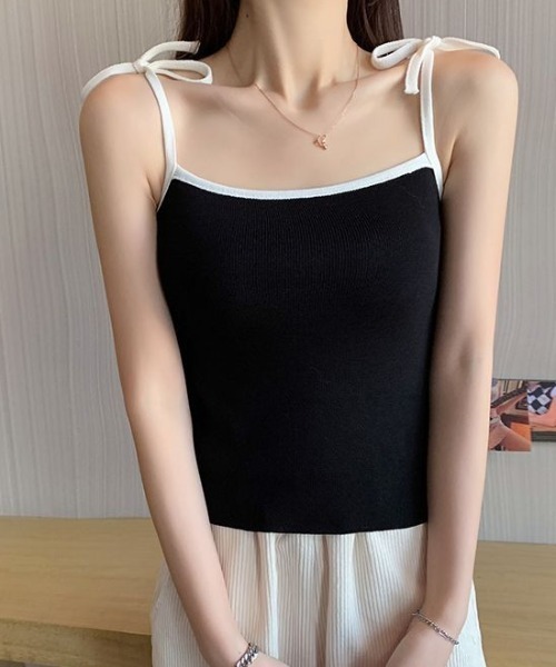 新品未使用 ニコアンド メイクスタッフaimi ニットキャミ - メルカリ