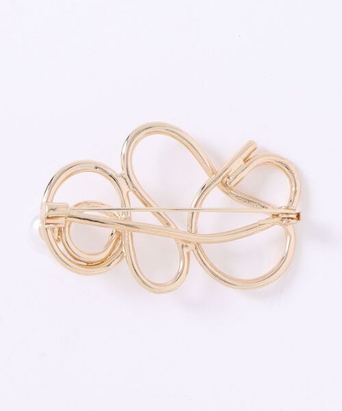 natural couture（ナチュラルクチュール）の「ニュアンスモチーフパールブローチ（ブローチ/コサージュ・レディース・シルバー/ゴールド・FREE）」の3枚目の写真