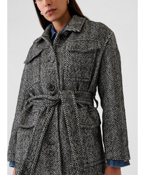 【GAP】ヘリンボーン ベルト ユーティリティジャケット GAP（ギャップ）の「ヘリンボーン ベルト ユーティリティ