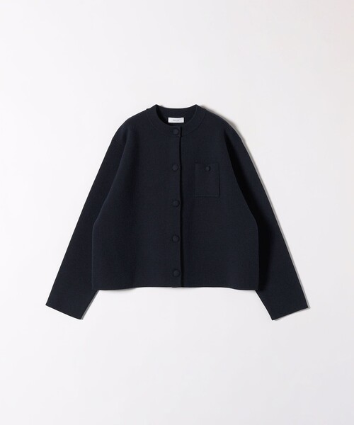 セール】SHIPS any:〈手洗い可能〉ミラノリブ ノーカラー ニット