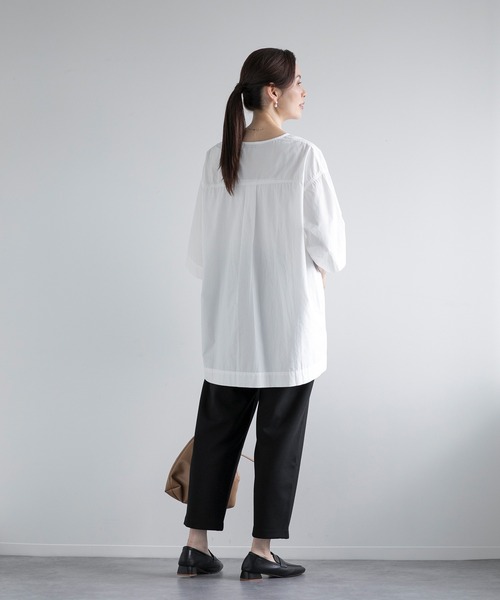 【セール】【DECADE CLASSIC】ヘンリーネック コットン Tシャツ（Tシャツ/カットソー）｜DECADE CLASSIC（ディケイド クラシック）