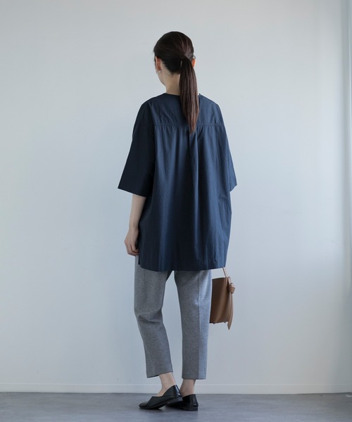 【セール】【DECADE CLASSIC】ヘンリーネック コットン Tシャツ（Tシャツ/カットソー）｜DECADE CLASSIC（ディケイド クラシック）