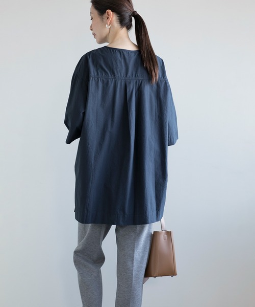 【セール】【DECADE CLASSIC】ヘンリーネック コットン Tシャツ（Tシャツ/カットソー）｜DECADE CLASSIC（ディケイド クラシック）