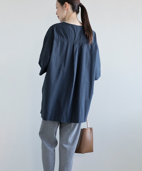 【セール】【DECADE CLASSIC】ヘンリーネック コットン Tシャツ（Tシャツ/カットソー）｜DECADE CLASSIC（ディケイド クラシック）