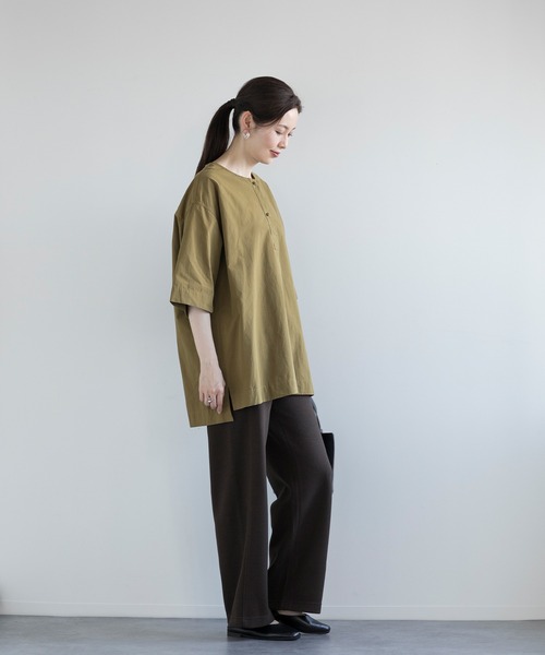 【セール】【DECADE CLASSIC】ヘンリーネック コットン Tシャツ（Tシャツ/カットソー）｜DECADE CLASSIC（ディケイド クラシック）