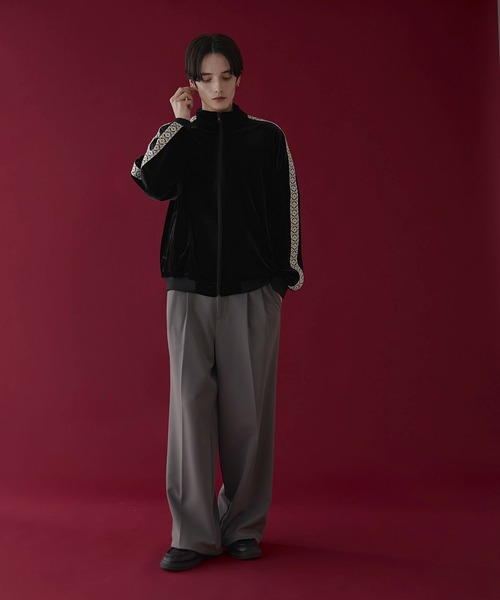 LUCY（ルーシー）の「LUCY/ベロアライントラックジャケット（ジャージ・メンズ・ブラック/ブラウン・MEDIUM/LARGE）」の12枚目の写真