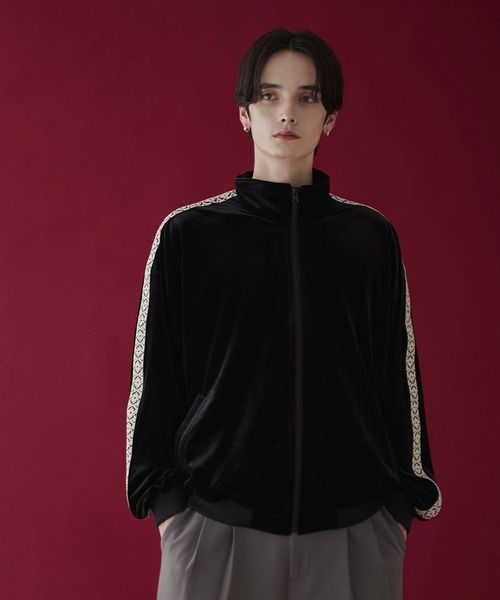 LUCY（ルーシー）の「LUCY/ベロアライントラックジャケット（ジャージ・メンズ・ブラック/ブラウン・MEDIUM/LARGE）」の14枚目の写真