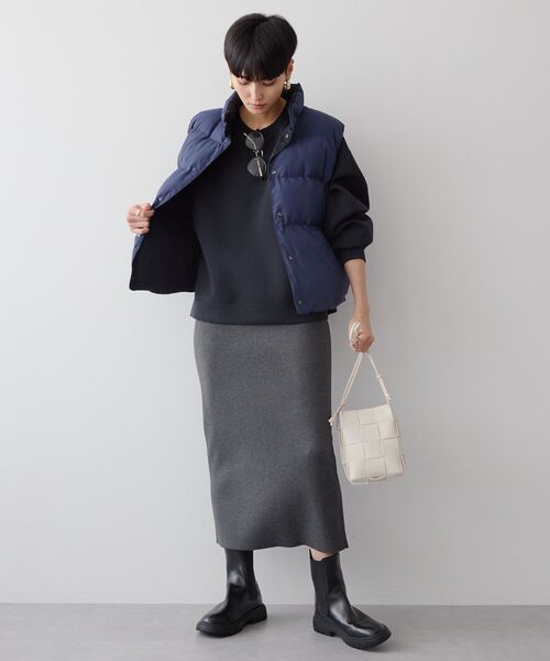 AMERICAN HOLIC（アメリカンホリック）の「軽ポカリバーシブルスタンドカラーベスト（ダウンベスト・レディース・ブラック/グリーン・M/L）」の8枚目の写真