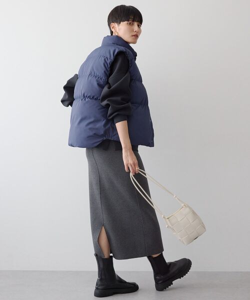 AMERICAN HOLIC（アメリカンホリック）の「軽ポカリバーシブルスタンドカラーベスト（ダウンベスト・レディース・ブラック/グリーン・M/L）」の9枚目の写真