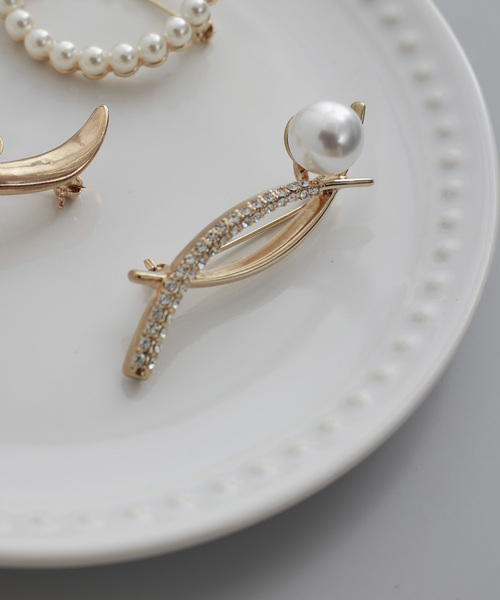 ROPE' PICNIC(ロペピクニック)の「デザインモチーフブローチ(ブローチ/コサージュ・レディース・ゴールド/ゴールド系その他/キナリ・FREE)」の3枚目の写真