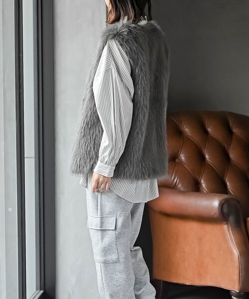 ロングフェイクファーベスト（ベスト）｜rps（アールピーエス）の