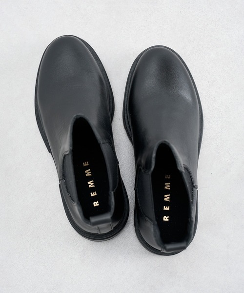 REMME（レメ）の「【REMME】サイドゴア チェルシーブーツ（ブーツ・レディース・ブラック・35/36/37/38/39）」の2枚目の写真