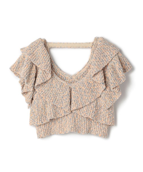 ELLEgirl（エルガール）の「ミックスカラーラッフルフリルビスチェ【ELLEgirl/エル ガール】（キャミソール・レディース・ピンク/オレンジ・FREE）」の18枚目の写真