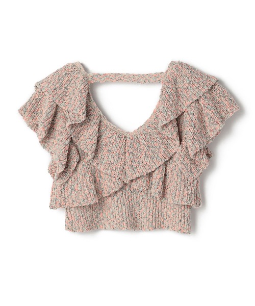 ELLEgirl（エルガール）の「ミックスカラーラッフルフリルビスチェ【ELLEgirl/エル ガール】（キャミソール・レディース・ピンク/オレンジ・FREE）」の20枚目の写真