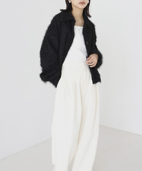 hellam（へラム）の「フリンジショートジャケット（その他アウター・レディース・ブラック/オフホワイト・FREE）」の3枚目の写真