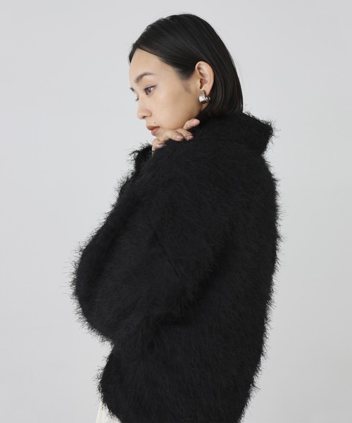 hellam（へラム）の「フリンジショートジャケット（その他アウター・レディース・ブラック/オフホワイト・FREE）」の4枚目の写真