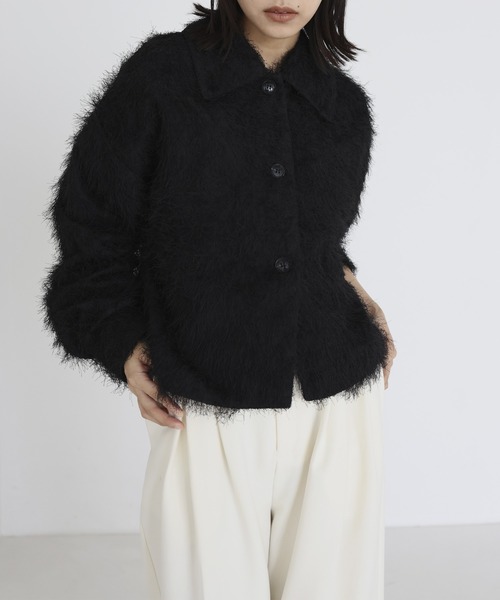 hellam（へラム）の「フリンジショートジャケット（その他アウター・レディース・ブラック/オフホワイト・FREE）」の7枚目の写真