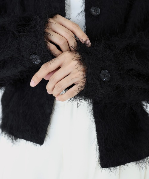 hellam（へラム）の「フリンジショートジャケット（その他アウター・レディース・ブラック/オフホワイト・FREE）」の8枚目の写真