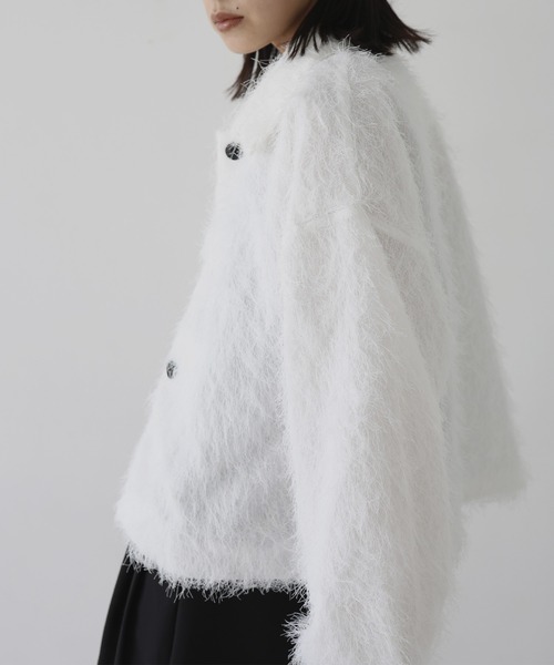 hellam（へラム）の「フリンジショートジャケット（その他アウター・レディース・ブラック/オフホワイト・FREE）」の12枚目の写真