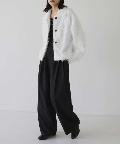 hellam（へラム）の「フリンジショートジャケット（その他アウター・レディース・ブラック/オフホワイト・FREE）」の15枚目の写真