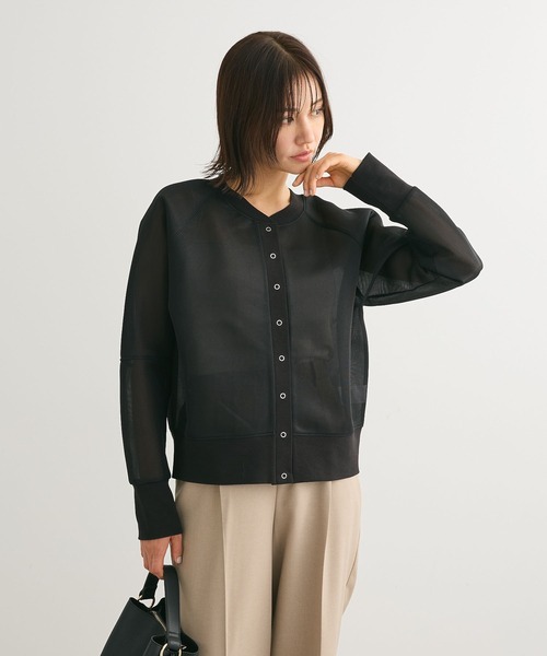 Green Parks(グリーンパークス)の「シアーダンボールブルゾン(ブルゾン・レディース・ホワイト系その他2/ブラック/ライトグレー/オレンジ・FREE)」の16枚目の写真