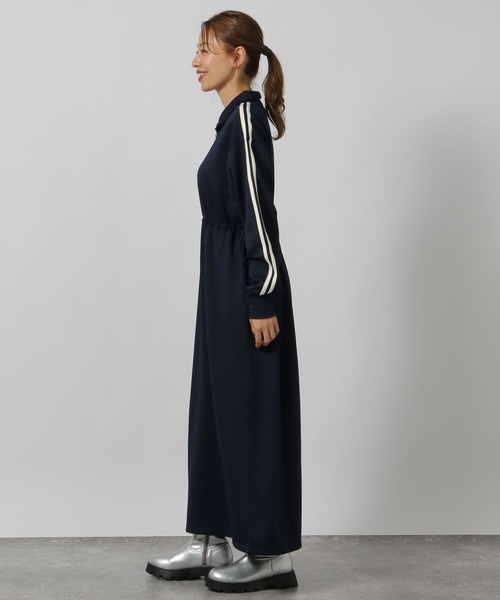 LAKOLE(ラコレ)の「ハーフジップトラックワンピース / 149502(ワンピース・レディース・ブラック/アイボリー/ネイビー・SMALL/MEDIUM)」の10枚目の写真