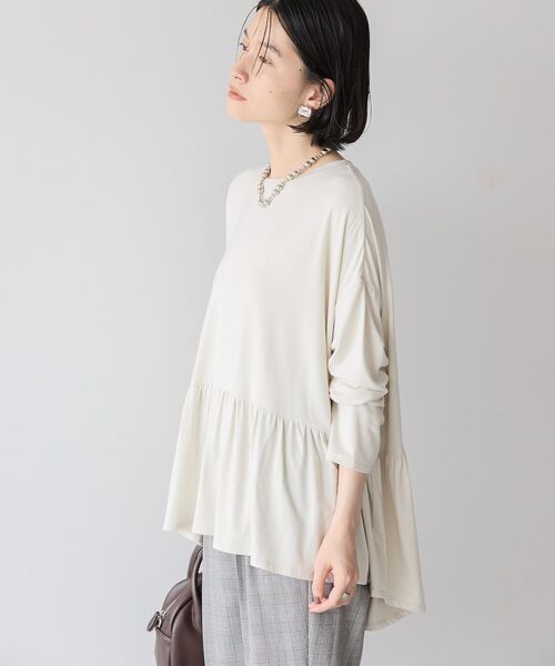AMERICAN HOLIC(アメリカンホリック)の「ティアードカットプルオーバー(Tシャツ/カットソー・レディース・ブラック/ブルーグリーン/ライトグレー・M/L)」の10枚目の写真