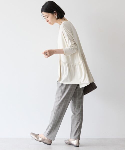 AMERICAN HOLIC(アメリカンホリック)の「ティアードカットプルオーバー(Tシャツ/カットソー・レディース・ブラック/ブルーグリーン/ライトグレー・M/L)」の14枚目の写真