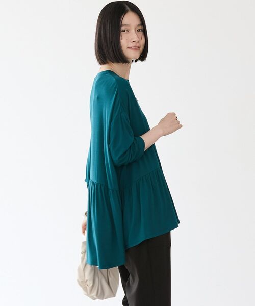 AMERICAN HOLIC(アメリカンホリック)の「ティアードカットプルオーバー(Tシャツ/カットソー・レディース・ブラック/ブルーグリーン/ライトグレー・M/L)」の16枚目の写真