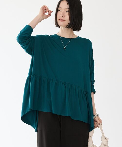 AMERICAN HOLIC(アメリカンホリック)の「ティアードカットプルオーバー(Tシャツ/カットソー・レディース・ブラック/ブルーグリーン/ライトグレー・M/L)」の18枚目の写真