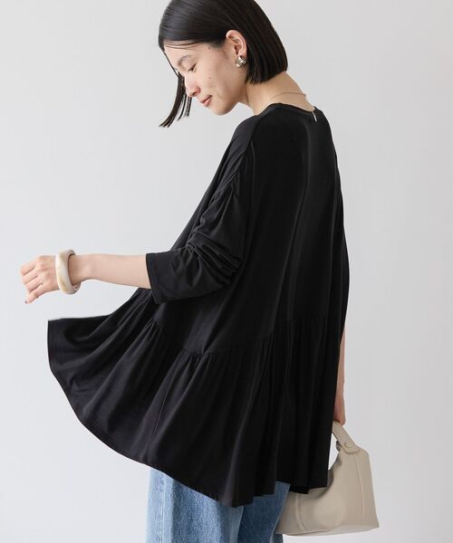 AMERICAN HOLIC(アメリカンホリック)の「ティアードカットプルオーバー(Tシャツ/カットソー・レディース・ブラック/ブルーグリーン/ライトグレー・M/L)」の22枚目の写真