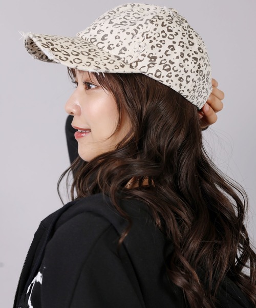 SPINNS（スピンズ）の「レオパード ヒョウ柄キャップ（キャップ・メンズ・ブラウン/グレー・ONESIZE）」の4枚目の写真