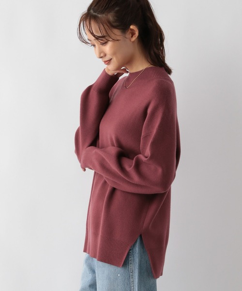 GLOBAL WORK（グローバルワーク）の「メルティスタンドスリットプルオーバー/115953（ニット/セーター・レディース・マスタード/モカ/ボルドー/杢グレー/グレイッシュブルー/グレイッシュベージュ/アイボリー/ブラック・SMALL/MEDIUM/LARGE）」の8枚目の写真