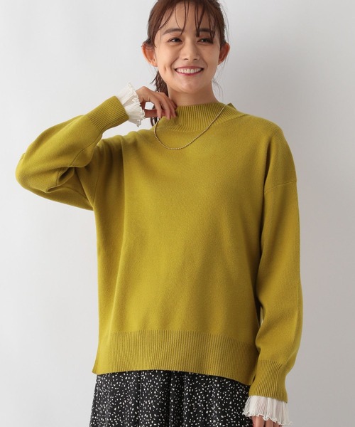 GLOBAL WORK（グローバルワーク）の「メルティスタンドスリットプルオーバー/115953（ニット/セーター・レディース・マスタード/モカ/ボルドー/杢グレー/グレイッシュブルー/グレイッシュベージュ/アイボリー/ブラック・SMALL/MEDIUM/LARGE）」の7枚目の写真