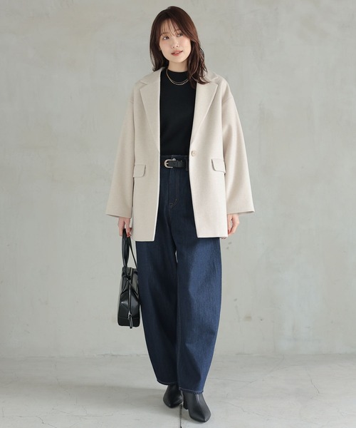 GLOBAL WORK（グローバルワーク）の「メルティスタンドスリットプルオーバー/115953（ニット/セーター・レディース・マスタード/モカ/ボルドー/杢グレー/グレイッシュブルー/グレイッシュベージュ/アイボリー/ブラック・SMALL/MEDIUM/LARGE）」の10枚目の写真