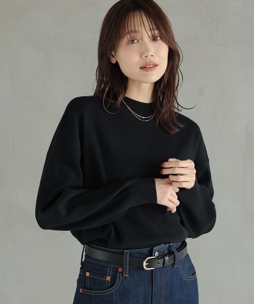 GLOBAL WORK（グローバルワーク）の「メルティスタンドスリットプルオーバー/115953（ニット/セーター・レディース・マスタード/モカ/ボルドー/杢グレー/グレイッシュブルー/グレイッシュベージュ/アイボリー/ブラック・SMALL/MEDIUM/LARGE）」の11枚目の写真