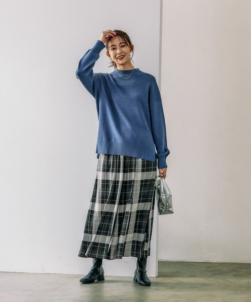 GLOBAL WORK（グローバルワーク）の「メルティスタンドスリットプルオーバー/115953（ニット/セーター・レディース・マスタード/モカ/ボルドー/杢グレー/グレイッシュブルー/グレイッシュベージュ/アイボリー/ブラック・SMALL/MEDIUM/LARGE）」の15枚目の写真