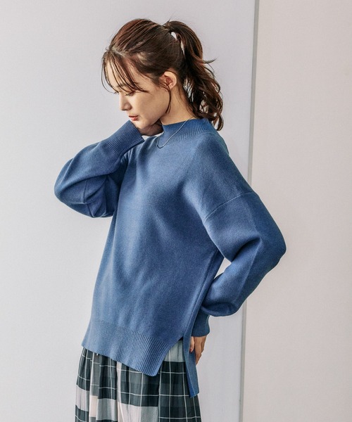 GLOBAL WORK（グローバルワーク）の「メルティスタンドスリットプルオーバー/115953（ニット/セーター・レディース・マスタード/モカ/ボルドー/杢グレー/グレイッシュブルー/グレイッシュベージュ/アイボリー/ブラック・SMALL/MEDIUM/LARGE）」の16枚目の写真