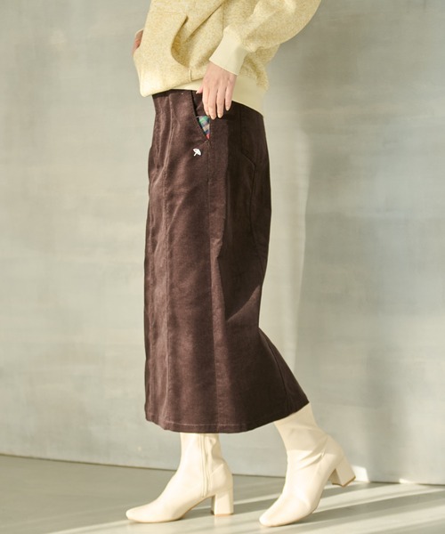 Arnold Palmer（アーノルドパーマー）の「パネル コーデュロイ スカート（スカート・レディース・ブラウン/カーキ/ベージュ・L/M/S）」の5枚目の写真