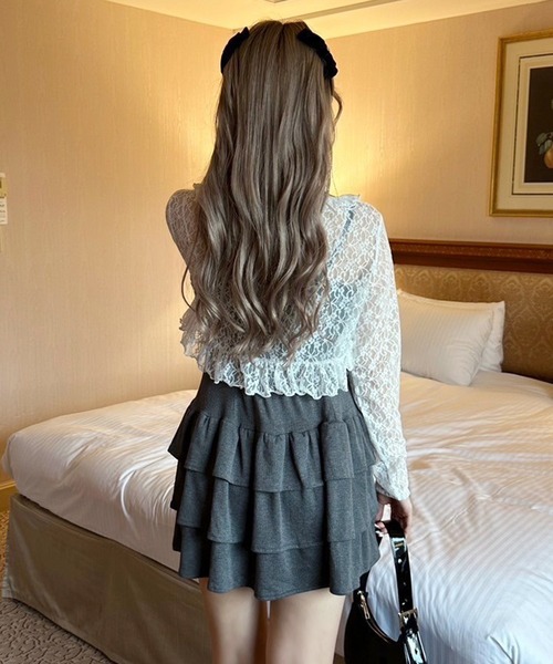 one after another NICE CLAUP(ワンアフターアナザーナイスクラップ)の「【plume】ボレロセットワンピース(ワンピース・レディース・チャコールグレー/アイボリー/ブラック系その他・FREE)」の20枚目の写真