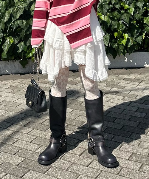 Alley Tokyo（アリートーキョー）の「ティアードランダムヘムスカート（スカート・レディース・ホワイト/ブラック・FREE）」の6枚目の写真