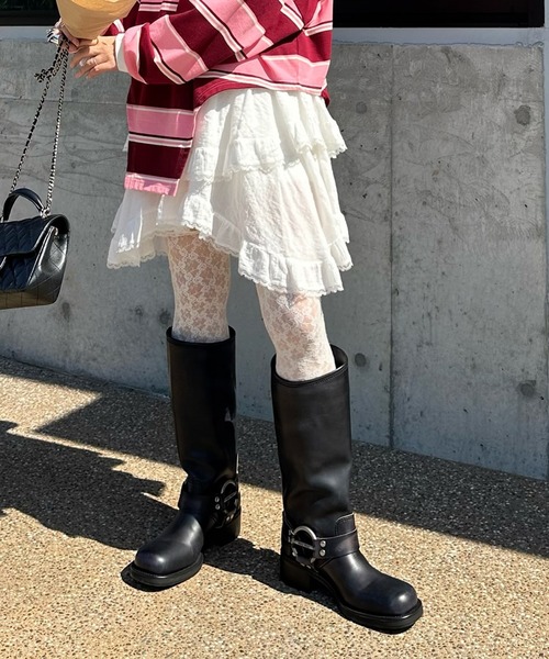 Alley Tokyo（アリートーキョー）の「ティアードランダムヘムスカート（スカート・レディース・ホワイト/ブラック・FREE）」の8枚目の写真