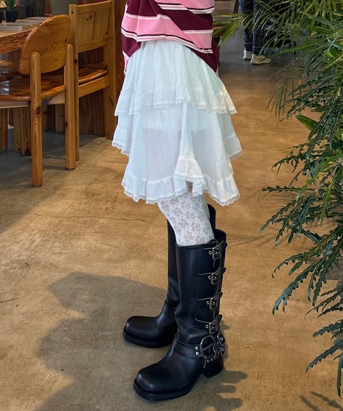 Alley Tokyo（アリートーキョー）の「ティアードランダムヘムスカート（スカート・レディース・ホワイト/ブラック・FREE）」の10枚目の写真