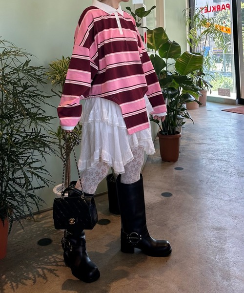 Alley Tokyo（アリートーキョー）の「ティアードランダムヘムスカート（スカート・レディース・ホワイト/ブラック・FREE）」の14枚目の写真