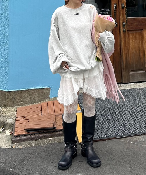 Alley Tokyo（アリートーキョー）の「ティアードランダムヘムスカート（スカート・レディース・ホワイト/ブラック・FREE）」の22枚目の写真