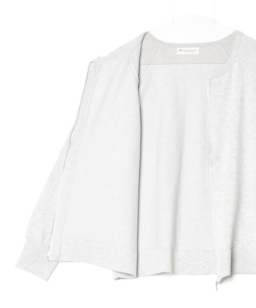 TOKYO SHIRTS(トウキョウシャツ)の「レディーススウェットライクブルゾン(ブルゾン・レディース・グレー/ブラック・M/L)」の4枚目の写真