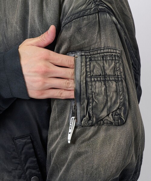 メゾンミハラヤスヒロ FLIGHT JACKET フライトジャケット48 グレー Maison MIHARA YASUHIRO 2024-25AW フライトジャケット デニム