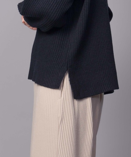 NAVY(ネイビー)の「【nAvy】畔モックネックプルオーバー(ニット/セーター・レディース・ピンク/アイボリー/ブラック/サックスブルー・フリー)」の14枚目の写真