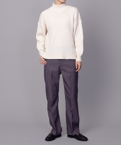 NAVY(ネイビー)の「【nAvy】畔モックネックプルオーバー(ニット/セーター・レディース・ピンク/アイボリー/ブラック/サックスブルー・フリー)」の8枚目の写真