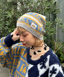 HELLO.SANFRANCISCO | 【HELLO.SANFRANCISCO/ハローサンフランシスコ】ロゴジャガードニットビーニー(キャップ)